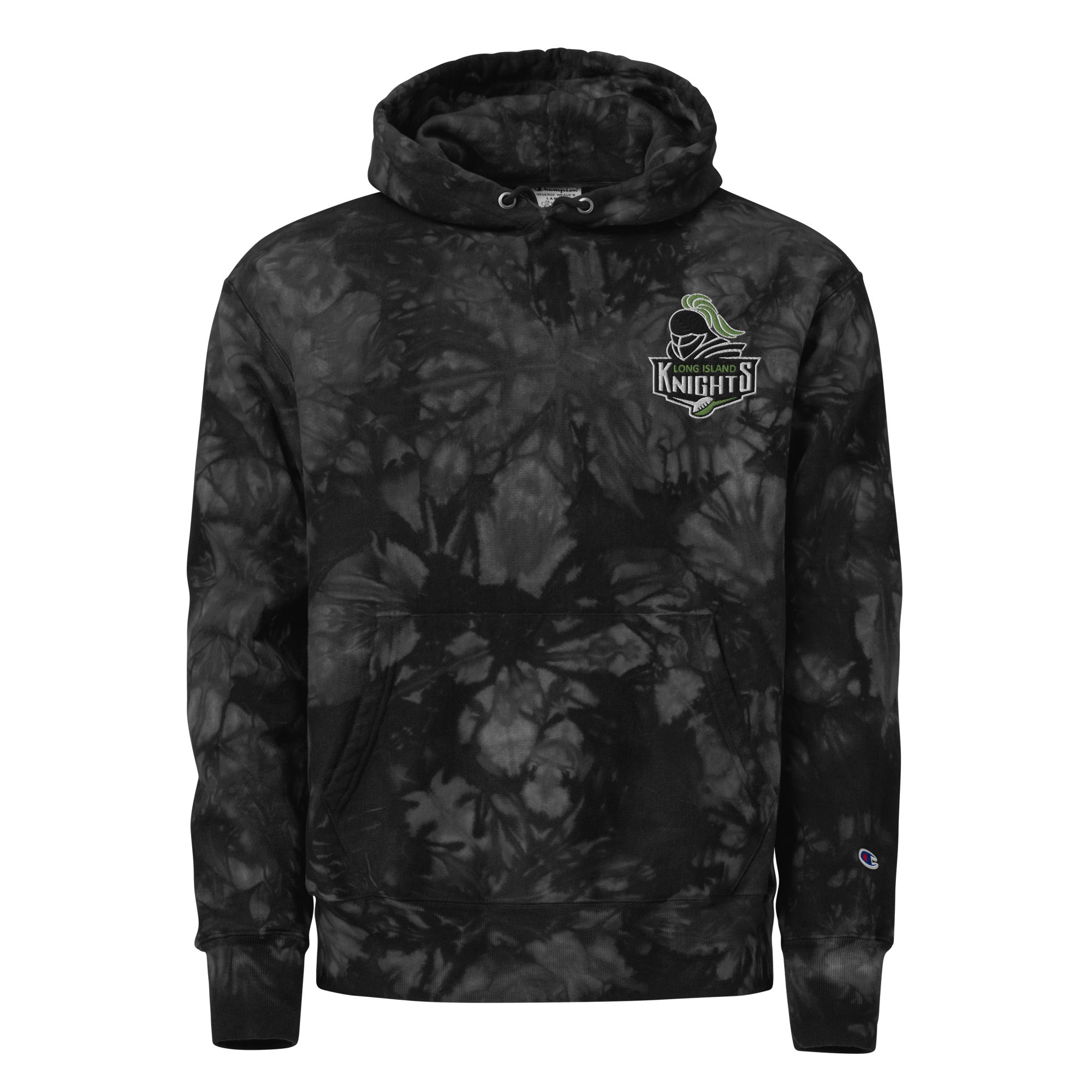 LI Knights Embroidered Knights Champion tie-dye hoodie